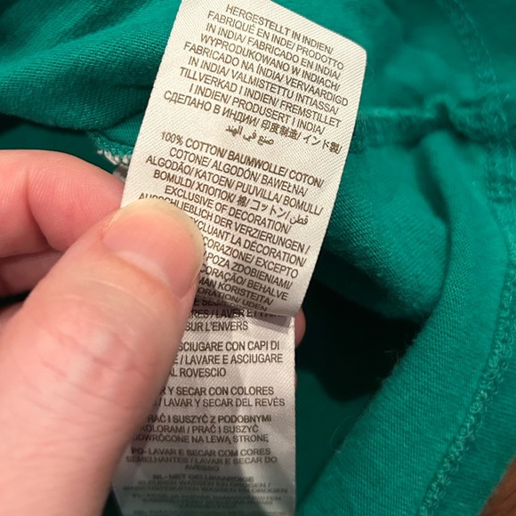 Mini Boden Horse Appliqué Green Shirt Front & Back Graphic Girls 11/12 Large - Picture 5 of 7